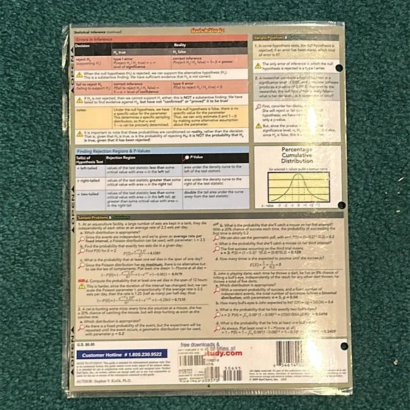 Statistics Equations & Answers QuickStudy Guide - Picture 5 of 5